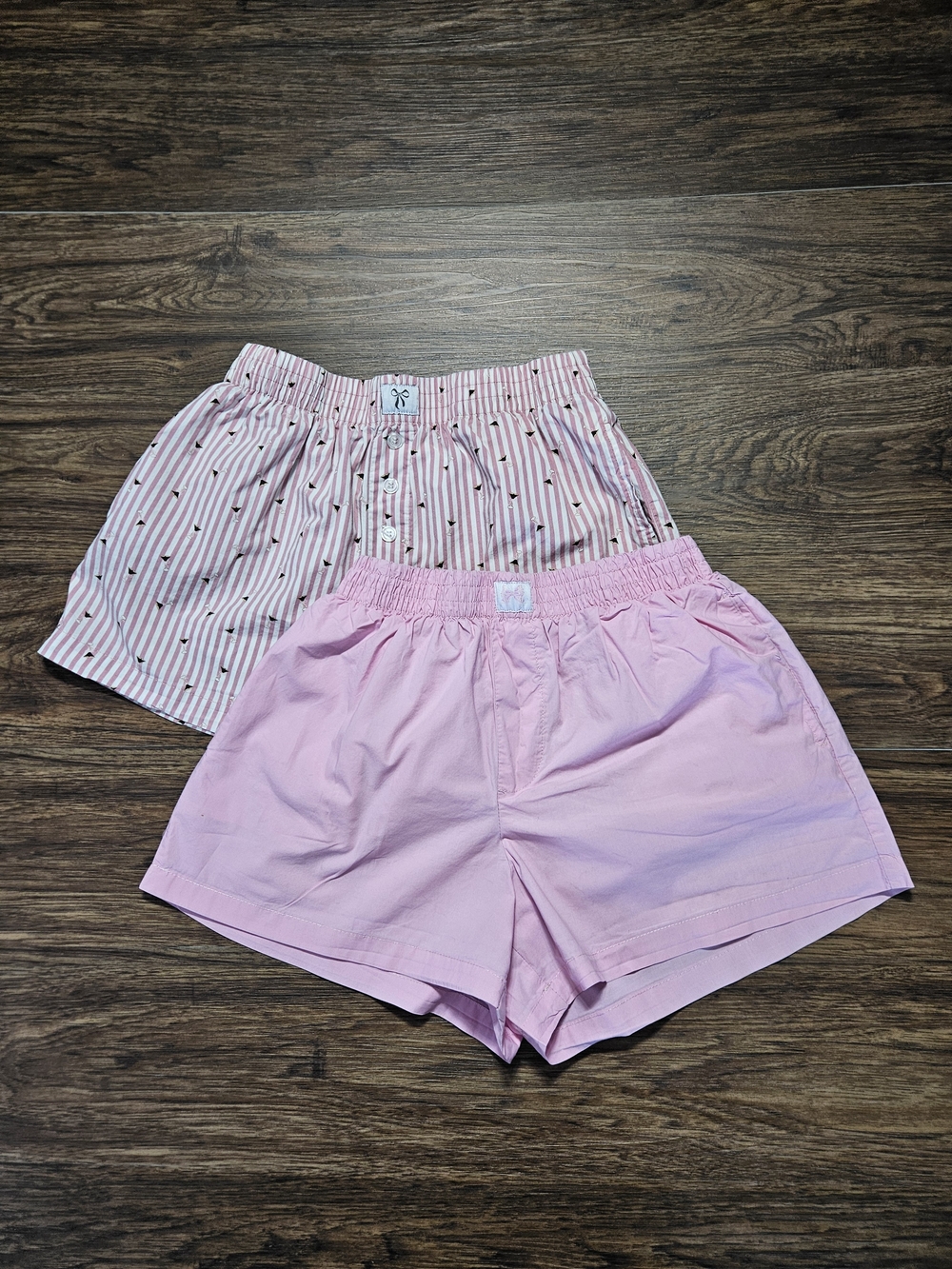 Happily Grey Pink Boxer Shorts Lot of 2 Size Small